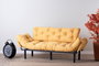 Atelier Del Sofa Nitta Triple - Sofá cama de 3 plazas, Mostaza